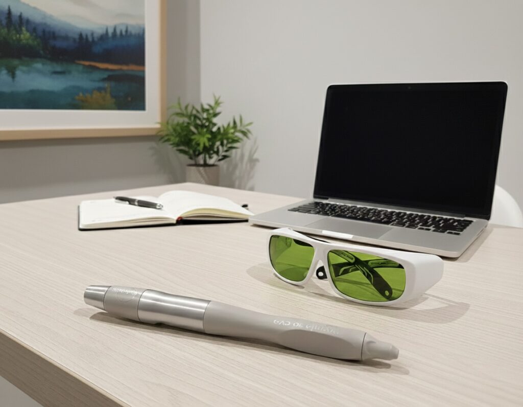 stimulation auriculaire par lumiere froide